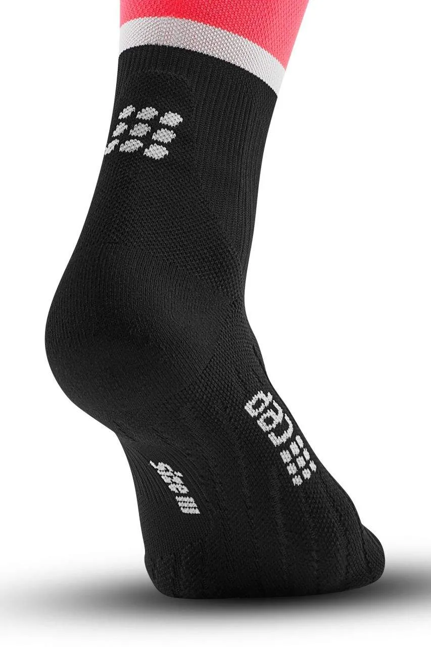 CEP Women's The Run Socks Tall v4 - Pink/Black