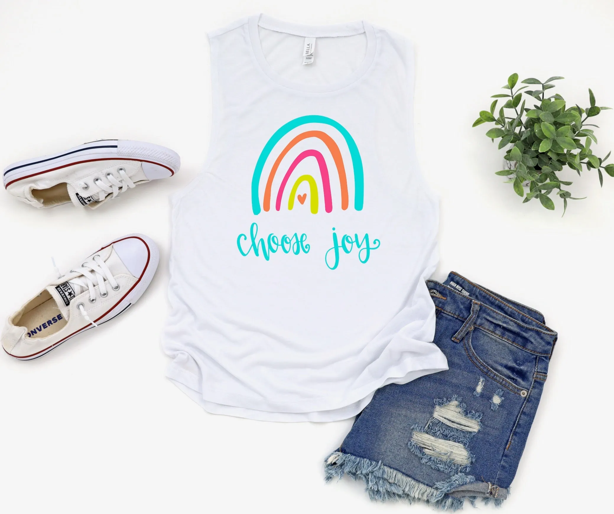 Choose Joy Rainbow Tank