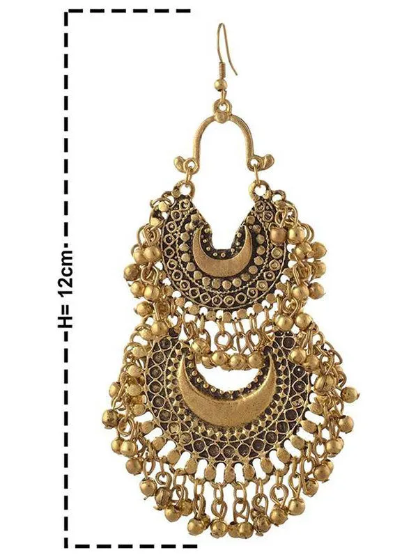 Combo of Golden Layered Jhumki and Bangle Bracelet
