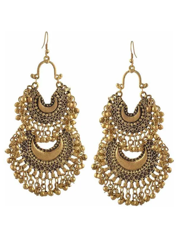 Combo of Golden Layered Jhumki and Bangle Bracelet