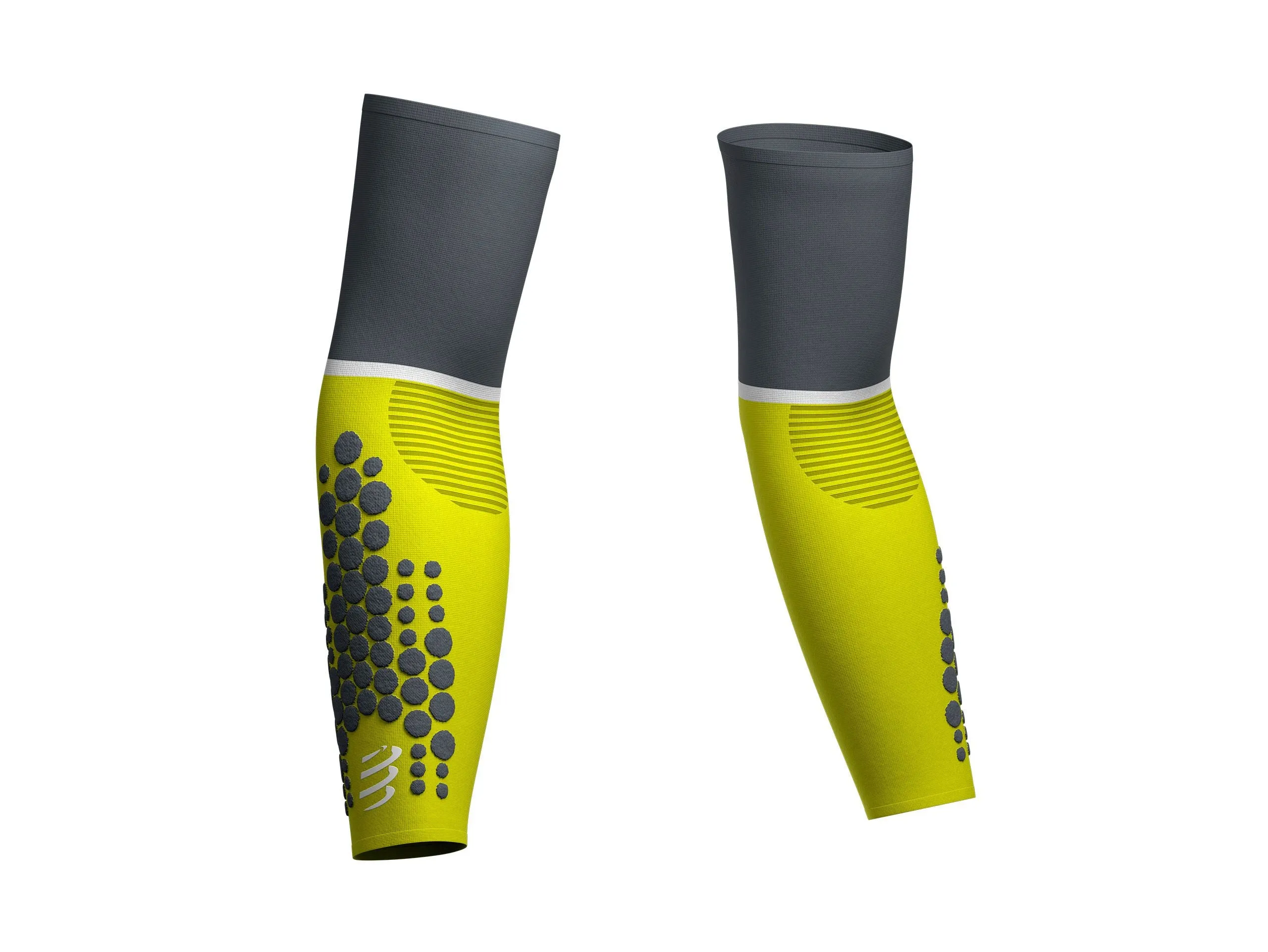 Compressport Unisex's Arm Force Ultralight - Lime/Grey (SU00008B_607)
