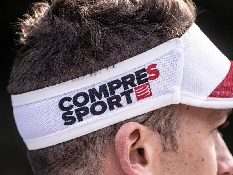 Compressport Unisex's Spiderweb Ultralight Visor:Red/White- SULVISOR-02