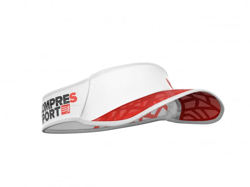 Compressport Unisex's Spiderweb Ultralight Visor:Red/White- SULVISOR-02