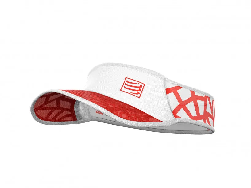 Compressport Unisex's Spiderweb Ultralight Visor:Red/White- SULVISOR-02