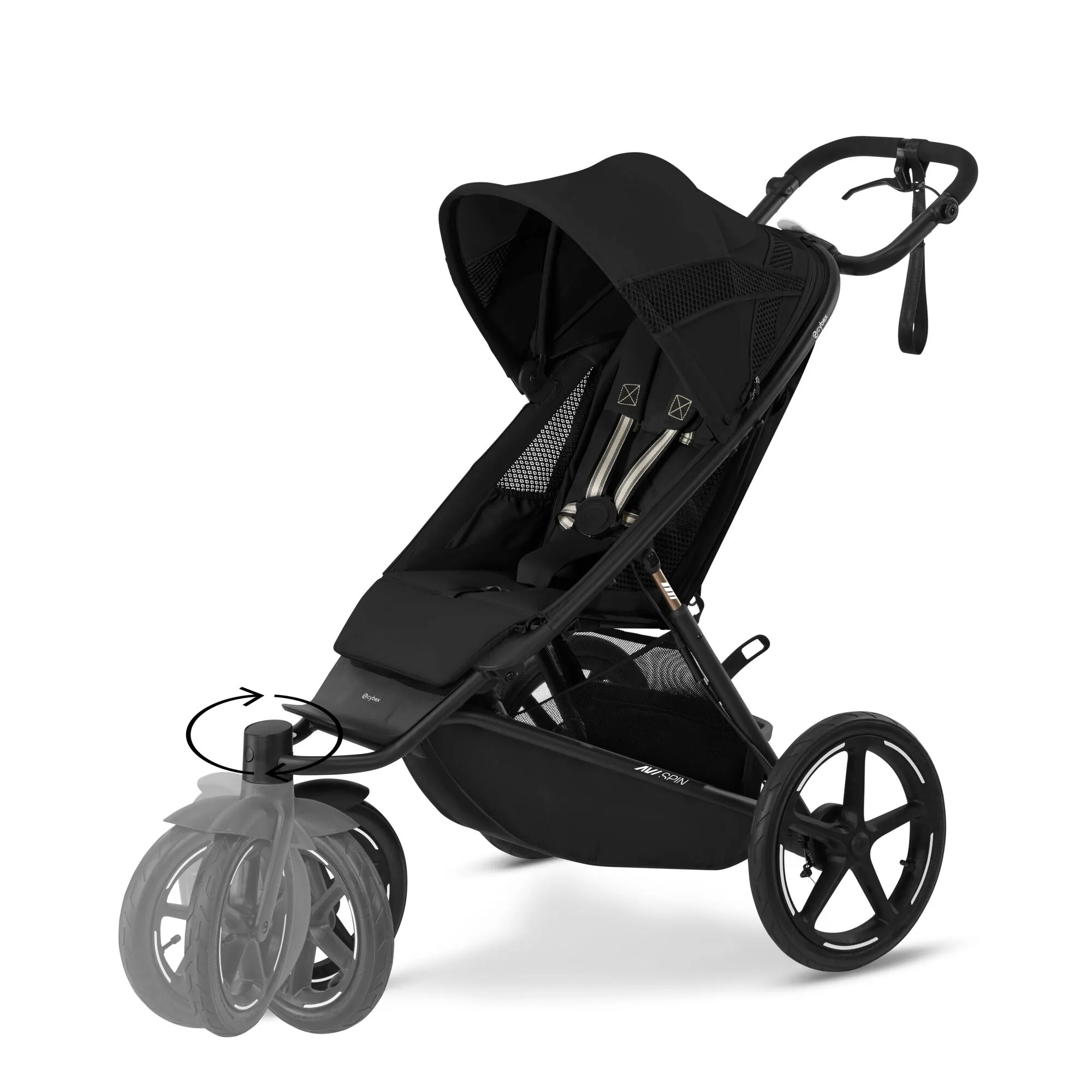 Cybex AVI Spin Moon Black Bundle