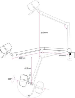 Daray - X340 Examination light - hardwired