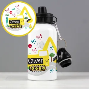 Digger Excavator personalised Drinks bottle
