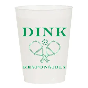 “Dink Responsibly” Pickleball Frosted Cups- Sports
