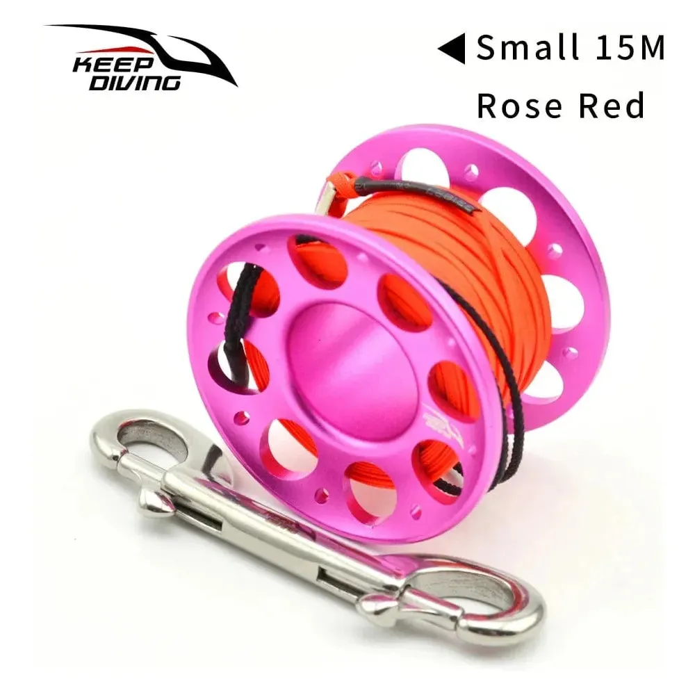 Diving Aluminium Spool - 15/30m - Multiple Color Options