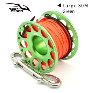 Diving Aluminium Spool - 15/30m - Multiple Color Options