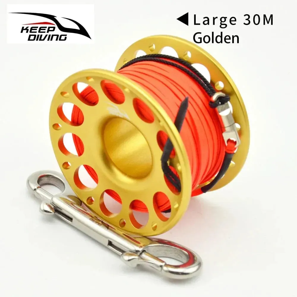 Diving Aluminium Spool - 15/30m - Multiple Color Options