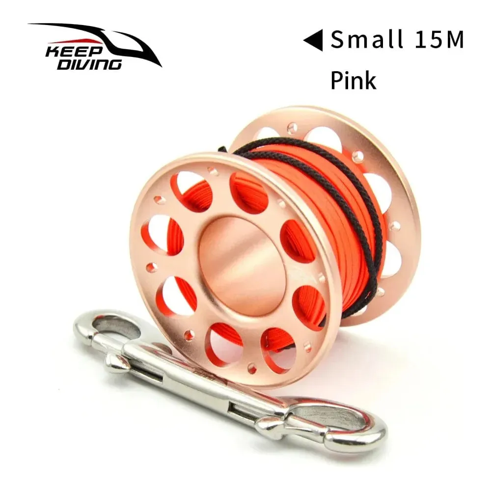 Diving Aluminium Spool - 15/30m - Multiple Color Options