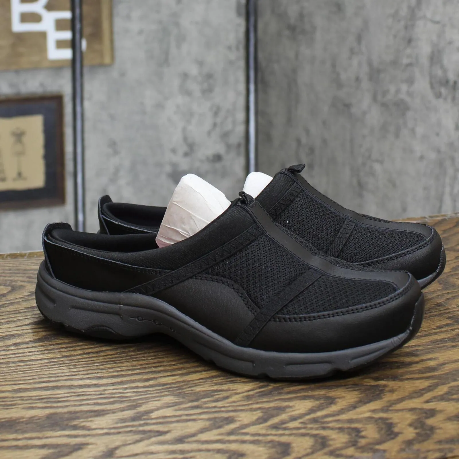 Easy Spirit Women's Argyle Mule Walking Clogs Shoes SE7ARGYLE Black 8M