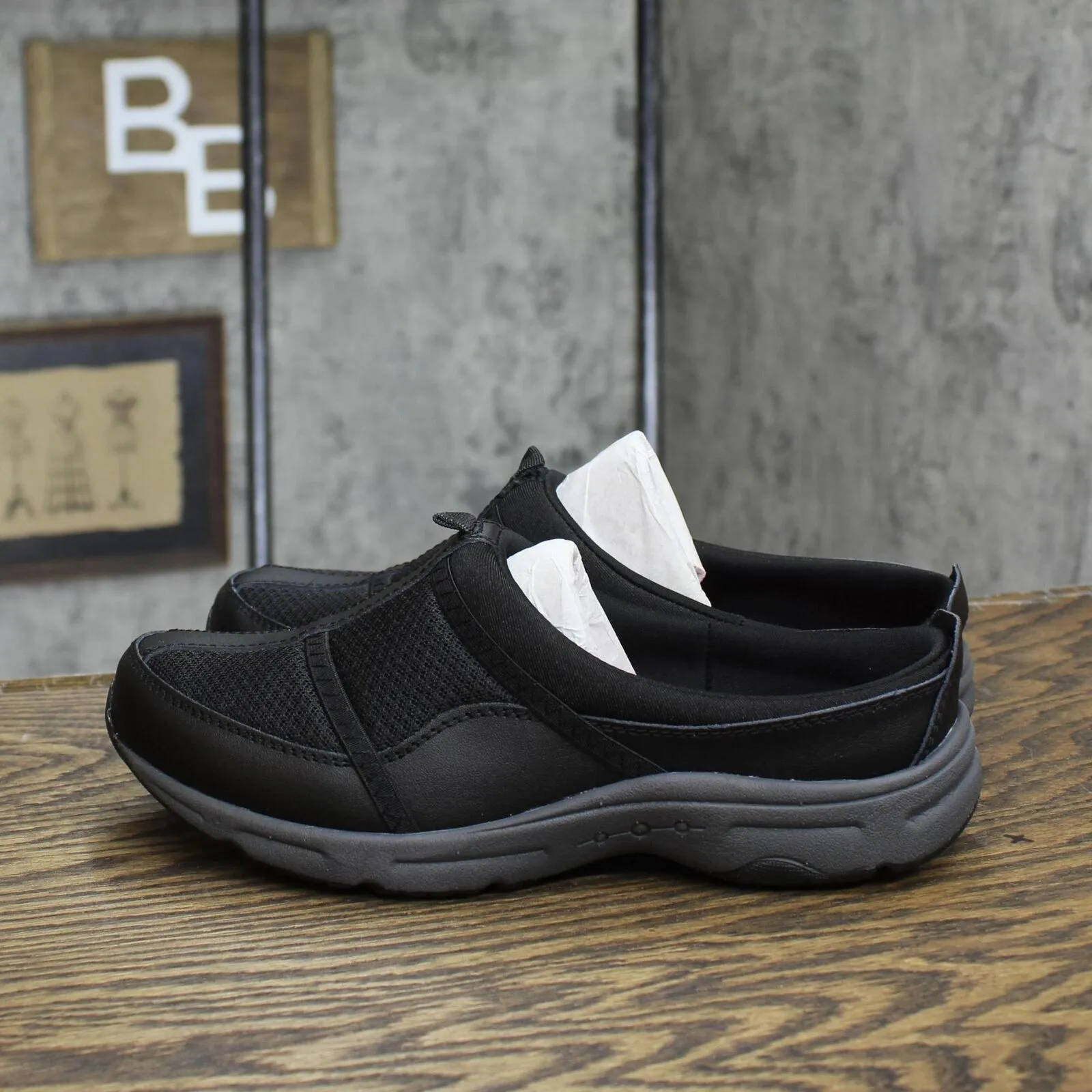 Easy Spirit Women's Argyle Mule Walking Clogs Shoes SE7ARGYLE Black 8M