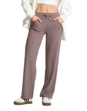 Essential Wide Leg Yoga Pants (Taupe)