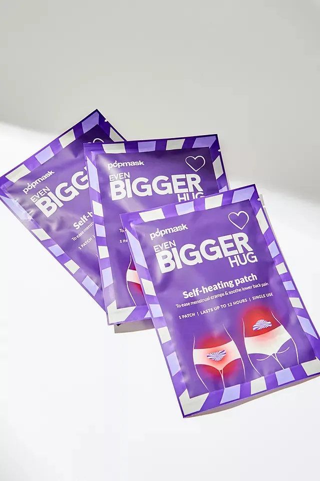 Even Bigger Hug PMS Relief Self-Heating Large Patches – 3 Pack - 12-Hour Menstrual Cramps and Muscle Aches