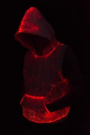 Fiber Optic Sleeveless Hoodie