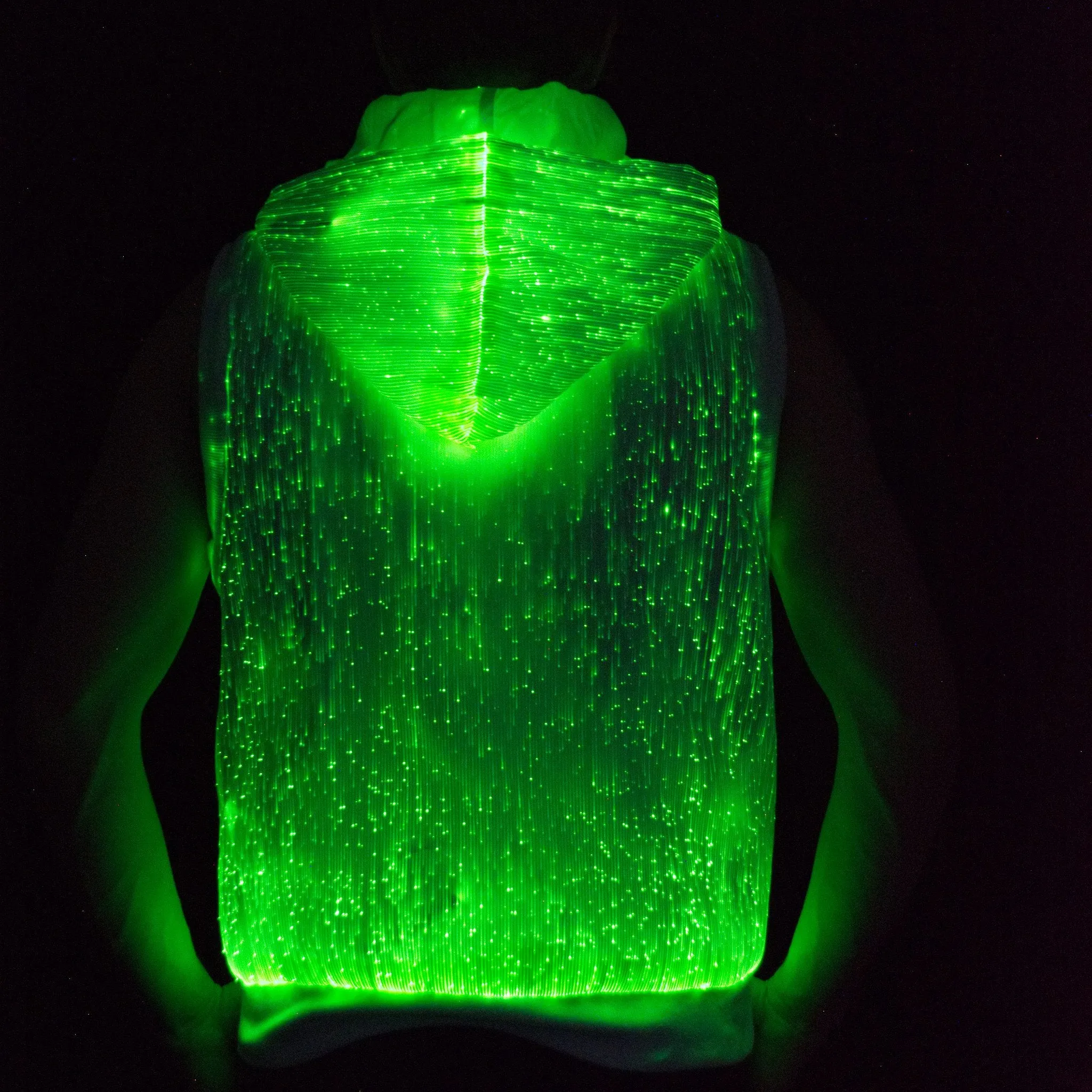 Fiber Optic Sleeveless Hoodie