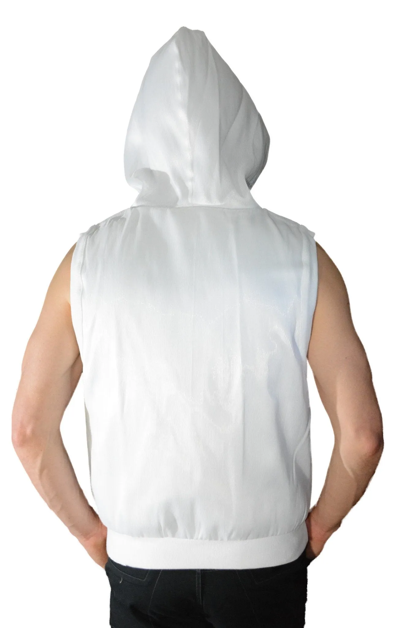 Fiber Optic Sleeveless Hoodie