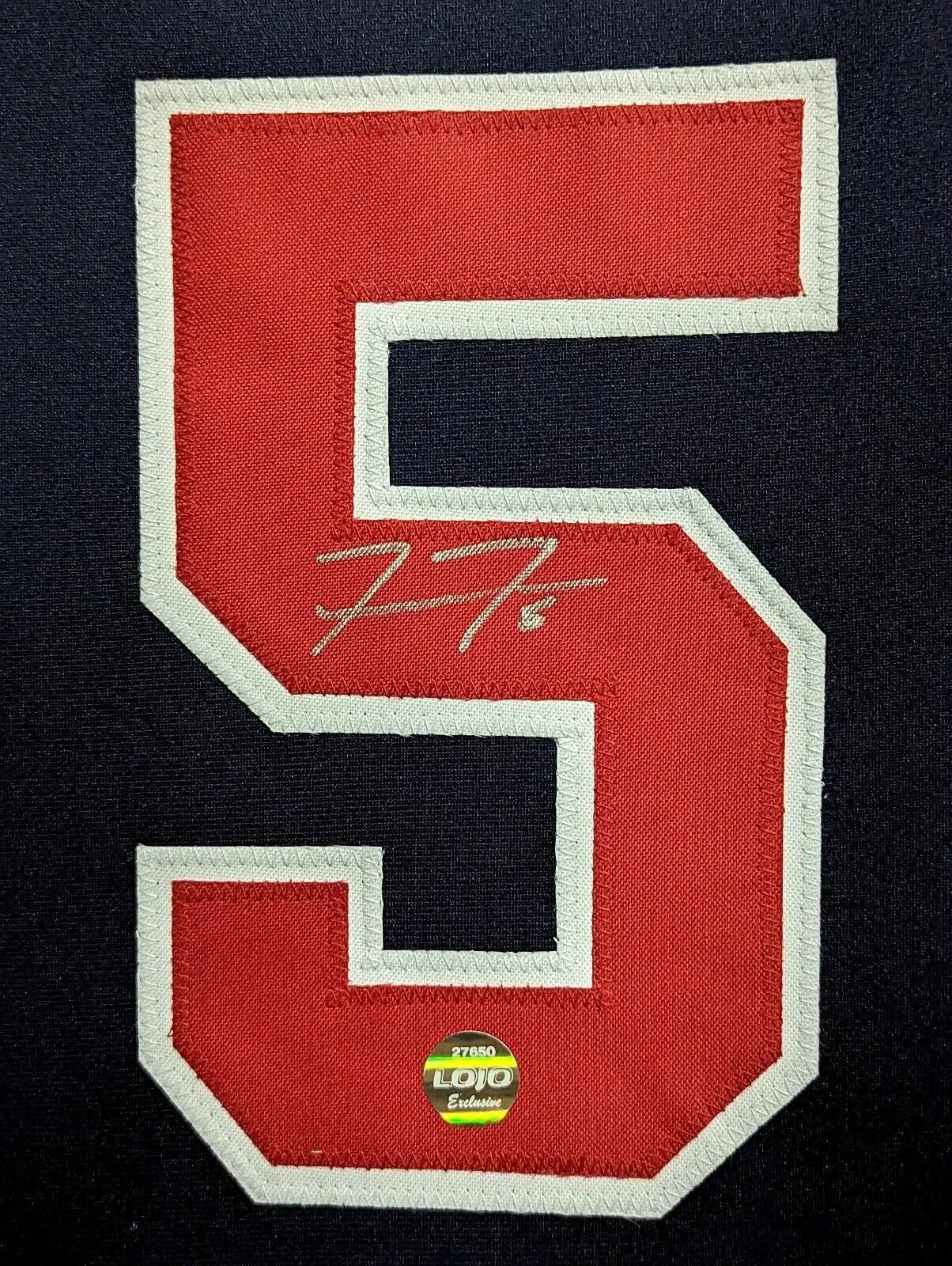 FRAMED ATLANTA BRAVES FREDDIE FREEMAN AUTOGRAPHED SIGNED JERSEY LOJO SPORTS HOLO