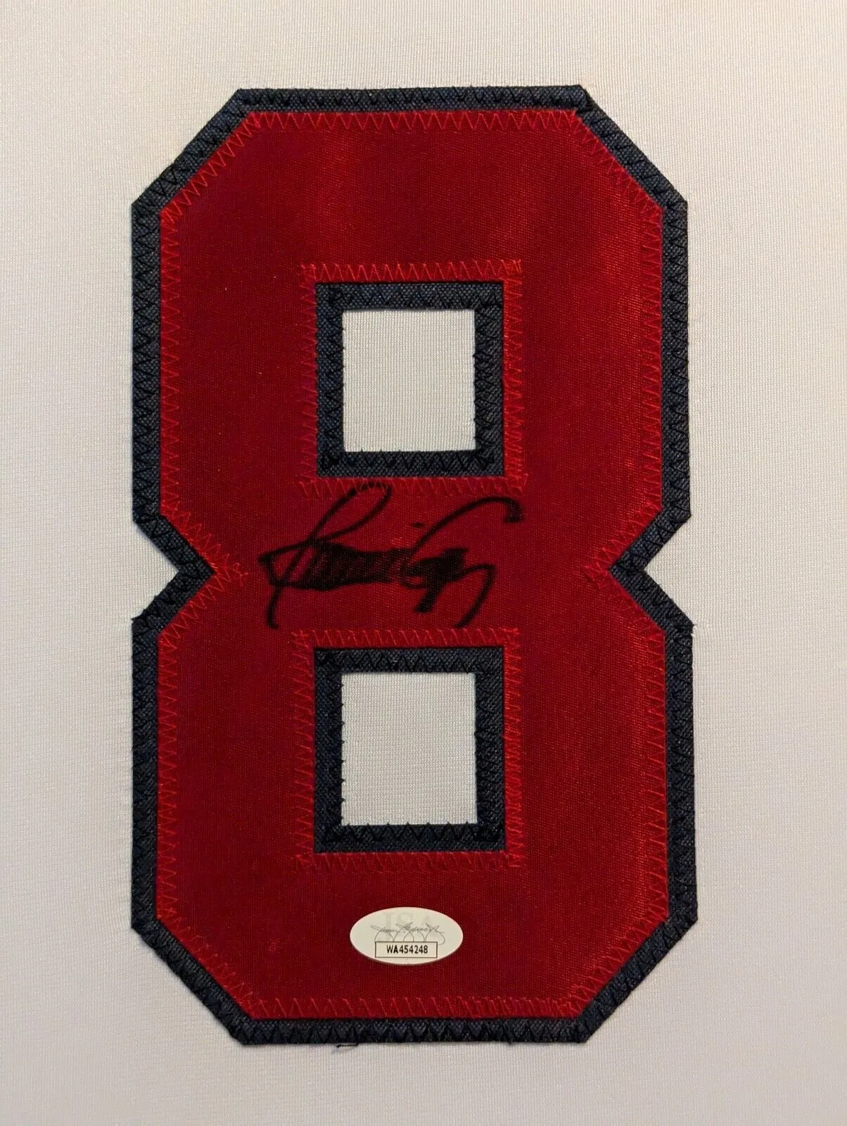 FRAMED ATLANTA BRAVES JAVY LOPEZ AUTOGRAPHED SIGNED JERSEY JSA COA