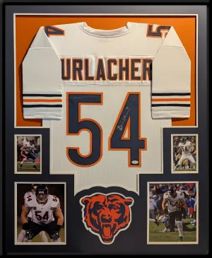 FRAMED CHICAGO BEARS BRIAN URLACHER AUTOGRAPHED SIGNED JERSEY JSA COA