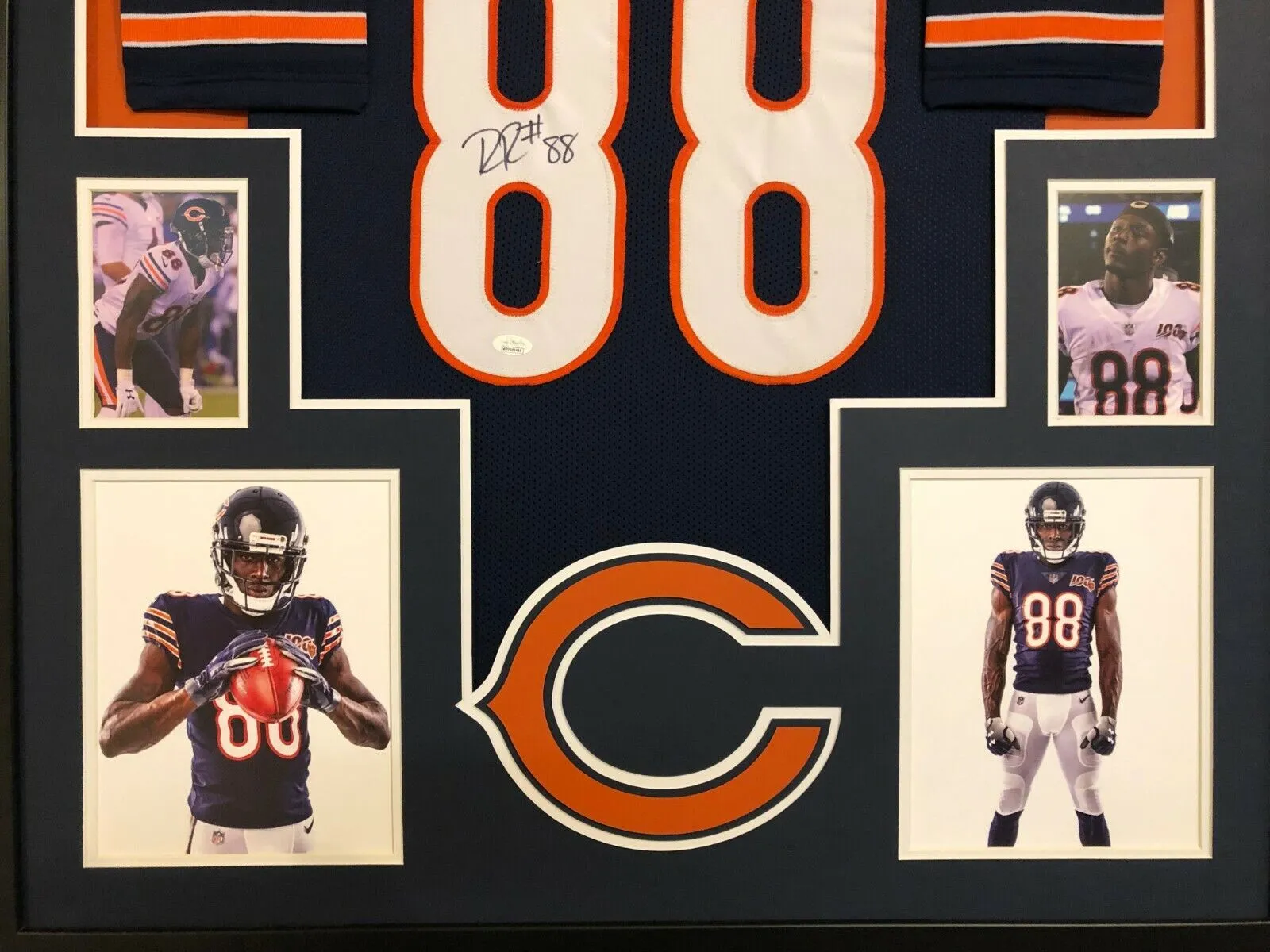 FRAMED CHICAGO BEARS RILEY RIDLEY AUTOGRAPHED SIGNED JERSEY JSA COA