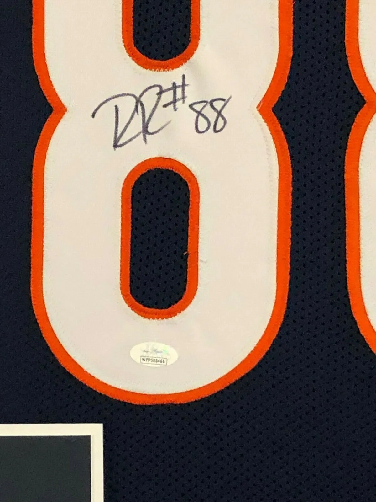 FRAMED CHICAGO BEARS RILEY RIDLEY AUTOGRAPHED SIGNED JERSEY JSA COA