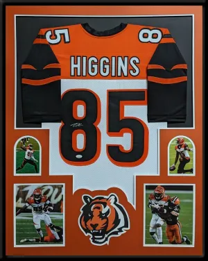 FRAMED CINCINNATI BENGALS TEE HIGGINS AUTOGRAPHED JERSEY JSA COA
