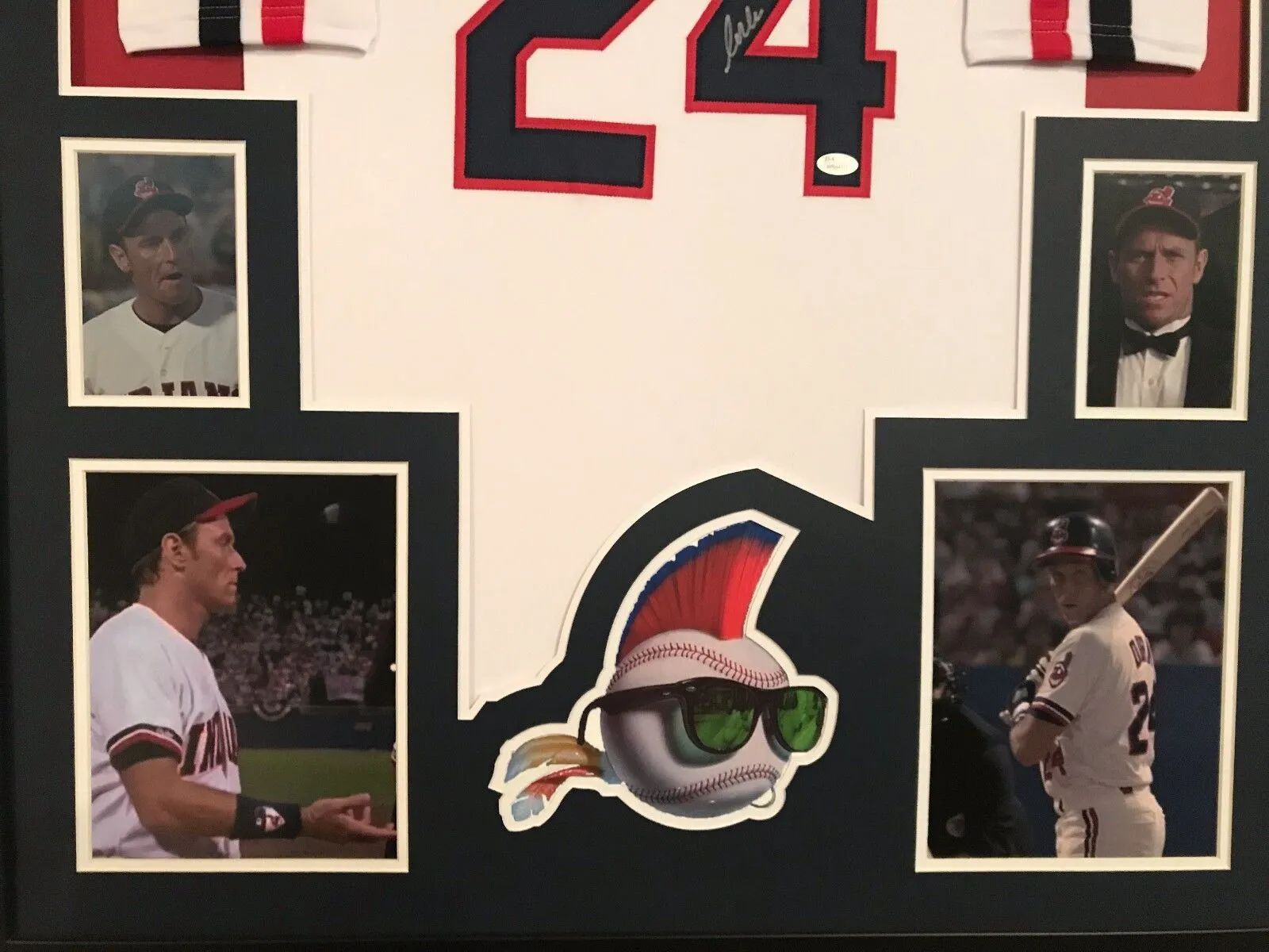 FRAMED CORBIN BERNSEN AUTOGRAPHED SIGNED MAJOR LEAGUE INDIANS JERSEY JSA COA