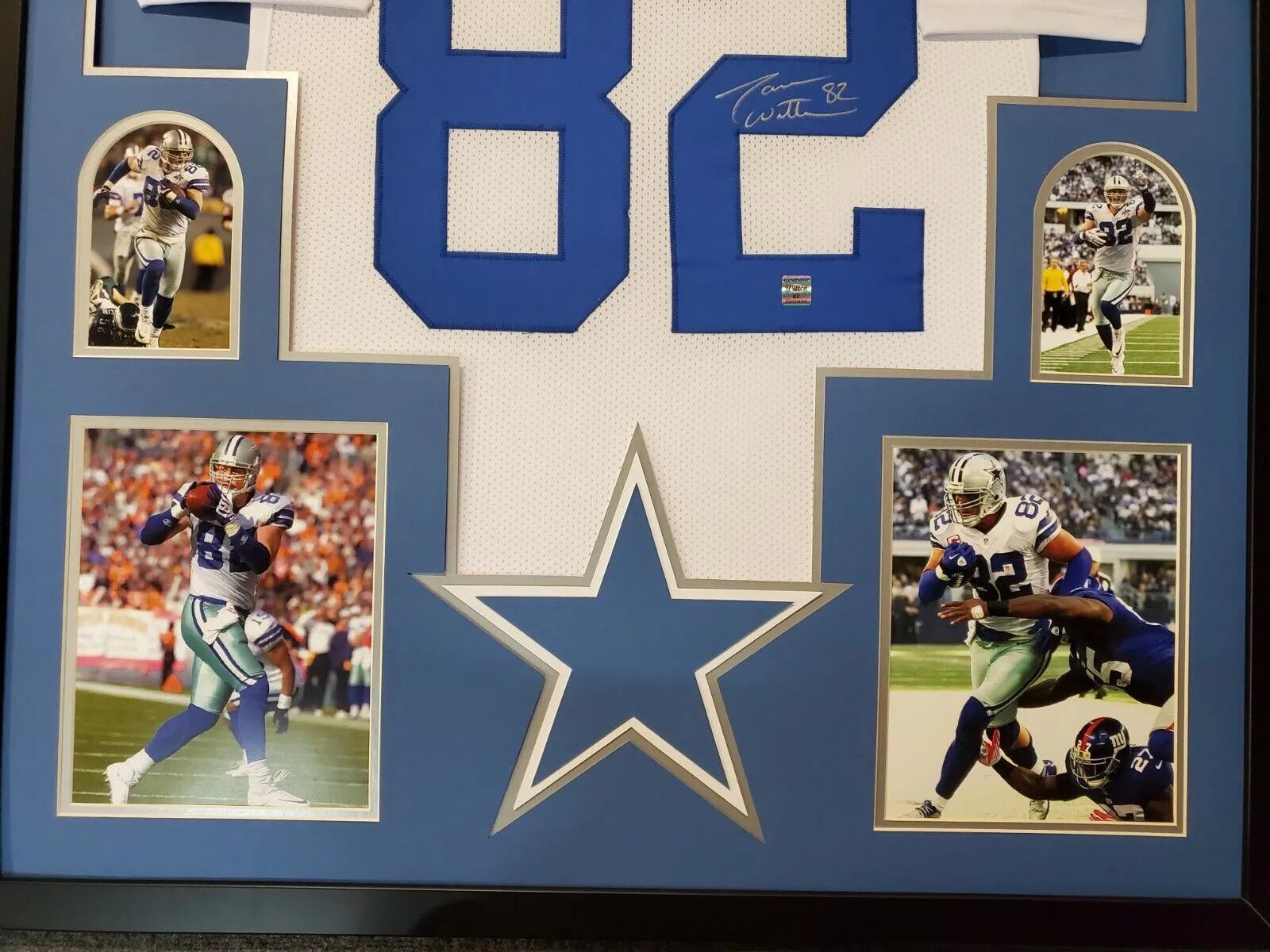 FRAMED DALLAS COWBOYS JASON WITTEN AUTOGRAPHED SIGNED JERSEY JSA COA