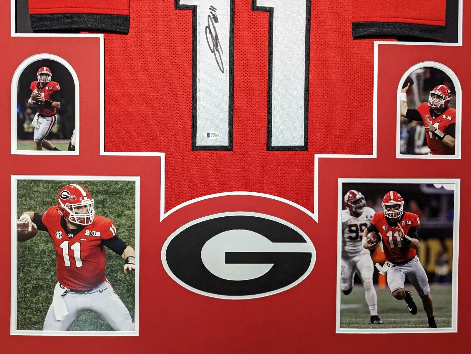 FRAMED GEORGIA BULLDOGS JAKE FROMM AUTOGRAPHED SIGNED JERSEY BECKETT COA
