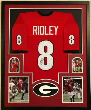 FRAMED GEORGIA BULLDOGS RILEY RIDLEY AUTOGRAPHED SIGNED JERSEY JSA COA