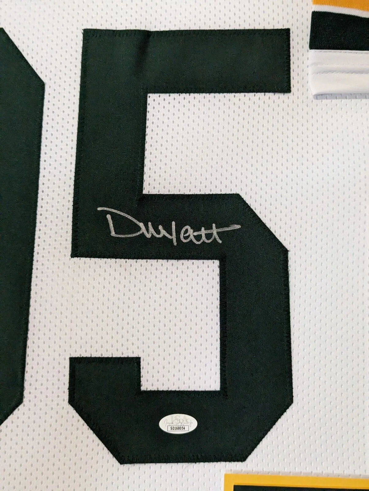 FRAMED GREEN BAY PACKERS DEVONTE WYATT AUTOGRAPHED SIGNED JERSEY JSA COA