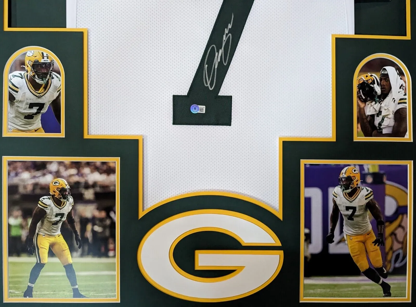 FRAMED GREEN BAY PACKERS QUAY WALKER AUTOGRAPHED SIGNED JERSEY BECKETT HOLO