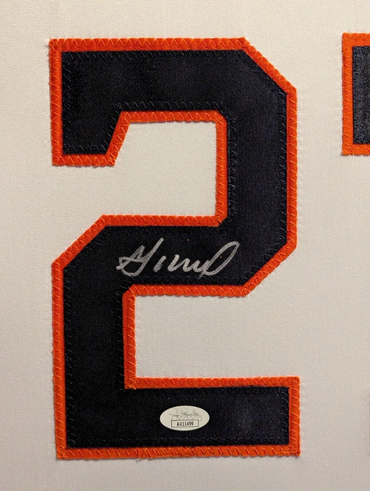 FRAMED HOUSTON ASTROS JOSE ALTUVE AUTOGRAPHED SIGNED JERSEY JSA COA