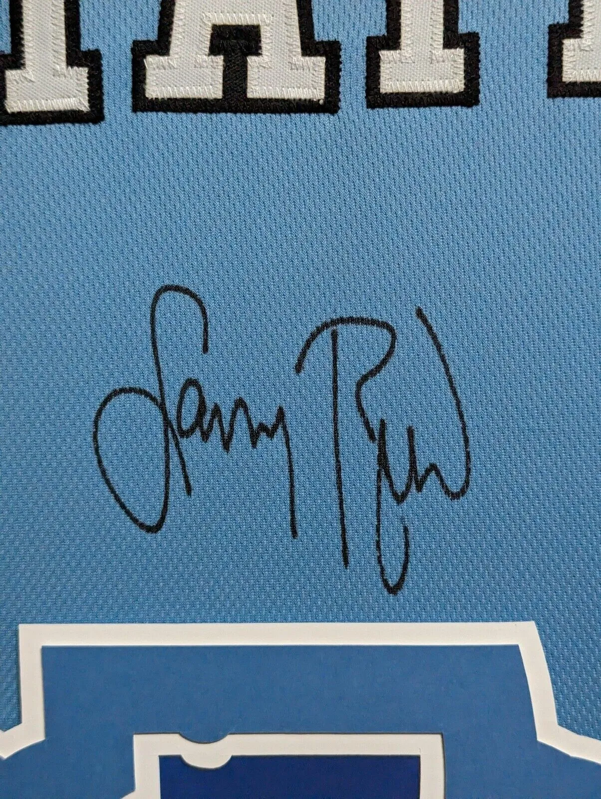 FRAMED INDIANA STATE SYCAMORES LARRY BIRD AUTOGRAPHED SIGNED JERSEY PLAYER HOLO