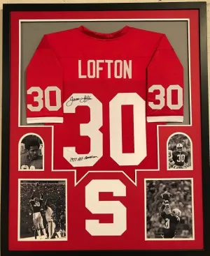 FRAMED JAMES LOFTON AUTOGRAPHED SIGNED INSCR STANFORD CARDINALS JERSEY JSA COA