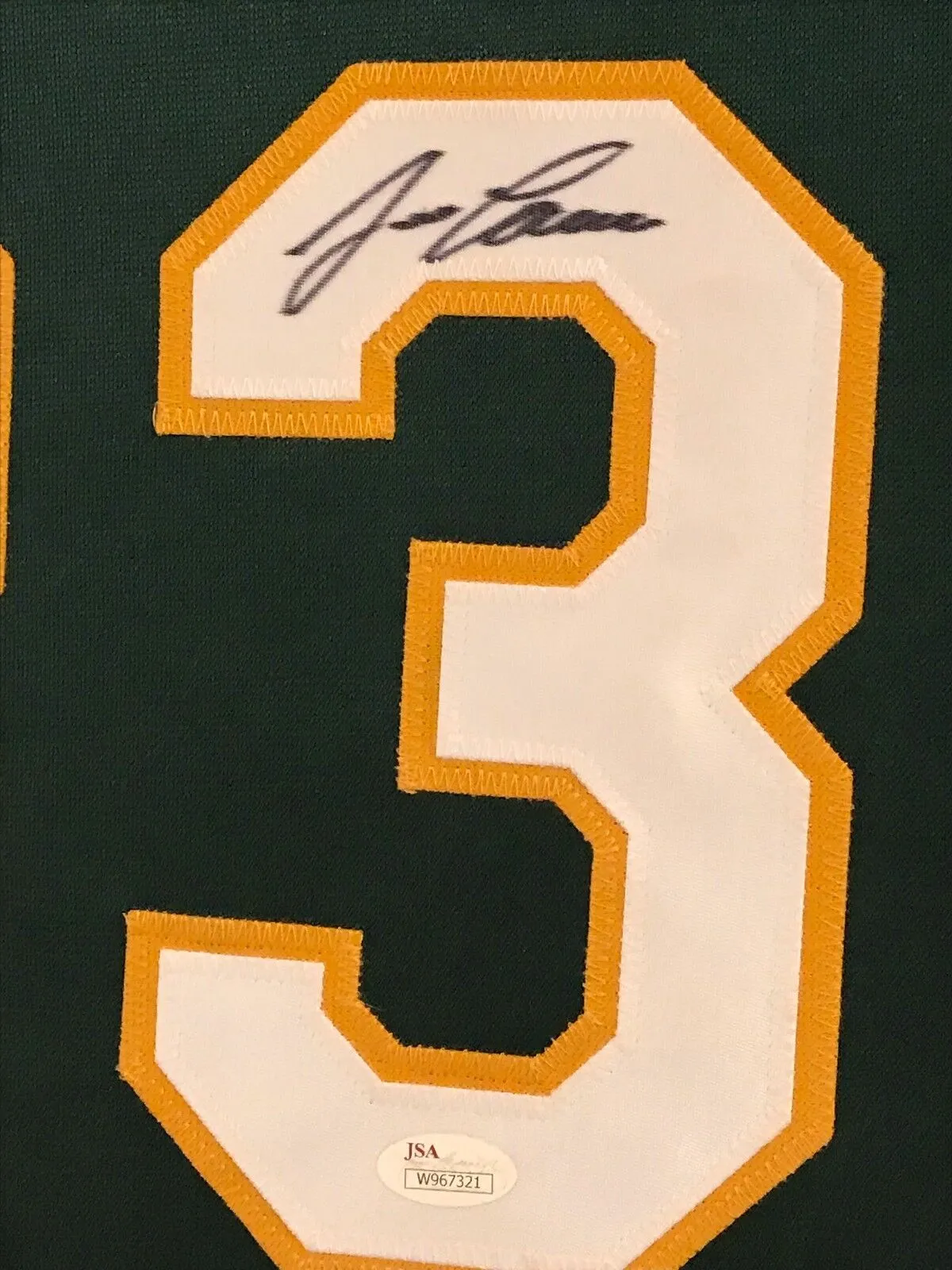 FRAMED JOSE CANSECO AUTOGRAPHED SIGNED OAKLAND A'S JERSEY JSA COA