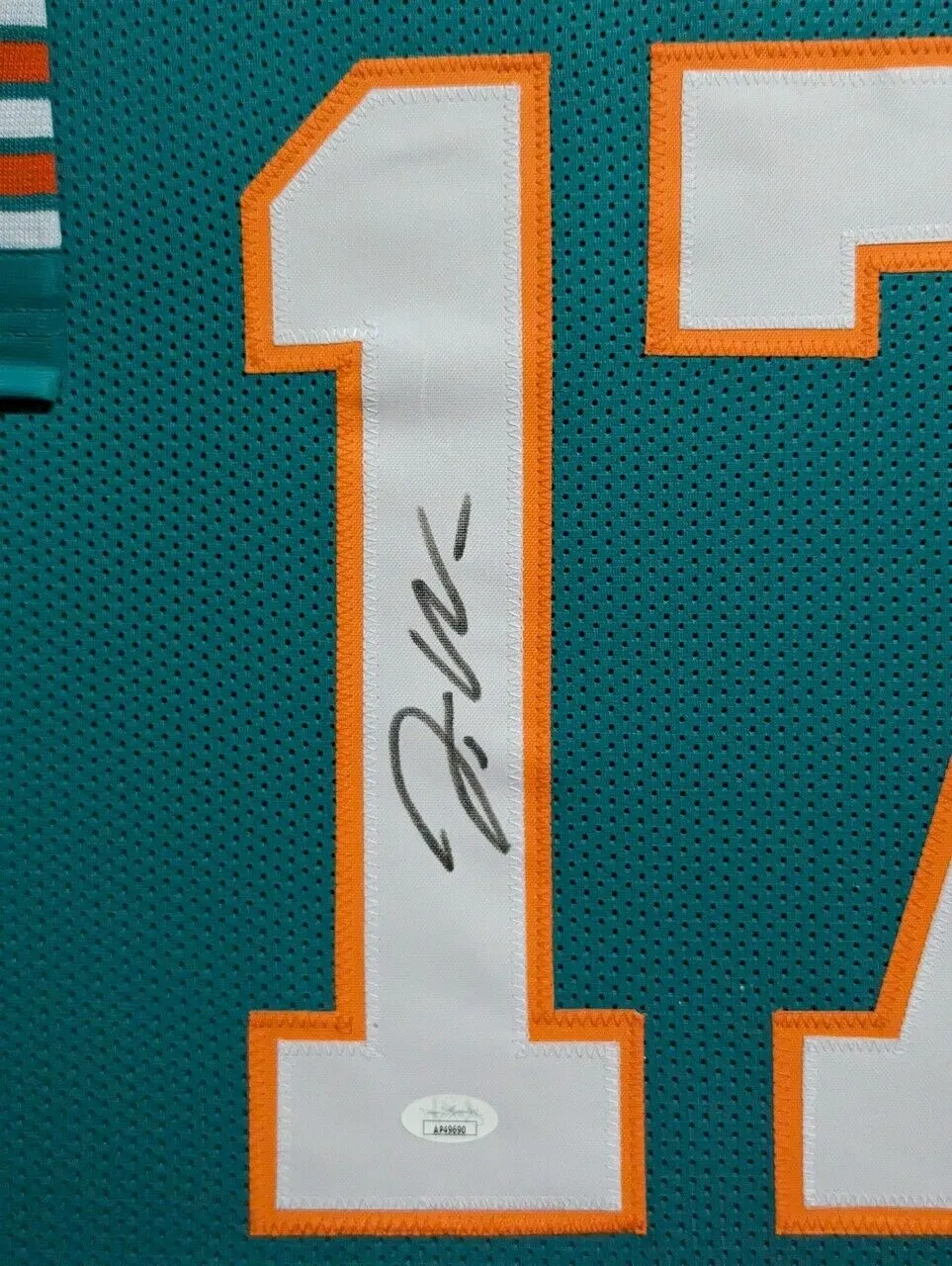 FRAMED MIAMI DOLPHINS JAYLEN WADDLE AUTOGRAPHED SIGNED JERSEY JSA COA