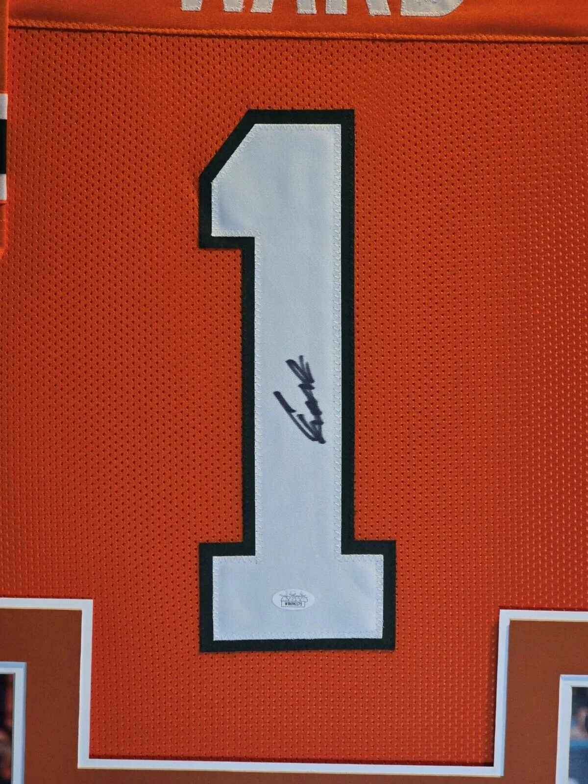 FRAMED MIAMI HURRICANES CAM WARD AUTOGRAPHED SIGNED JERSEY JSA COA