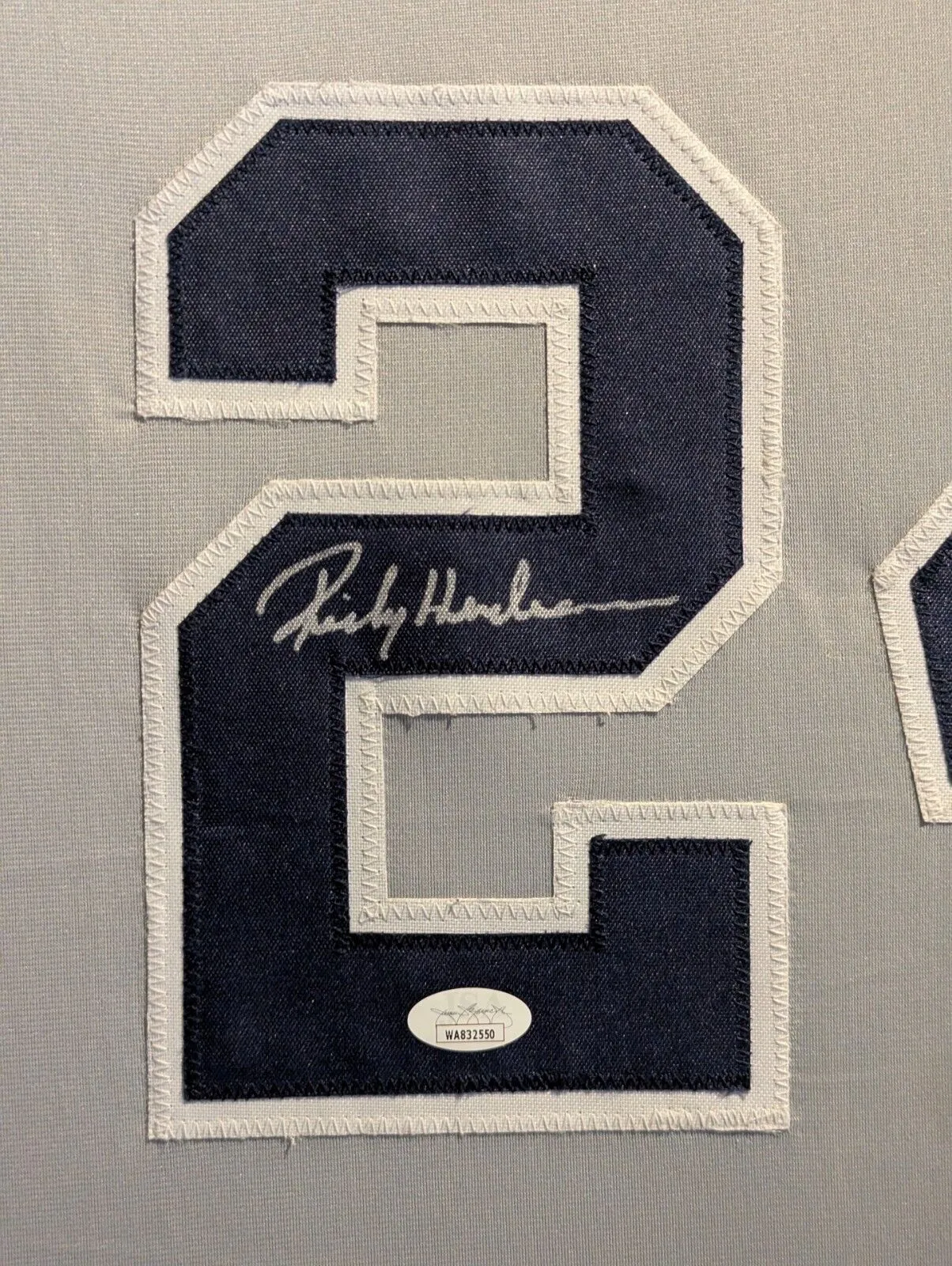FRAMED NEW YORK YANKEES RICKEY HENDERSON AUTOGRAPHED SIGNED JERSEY JSA COA