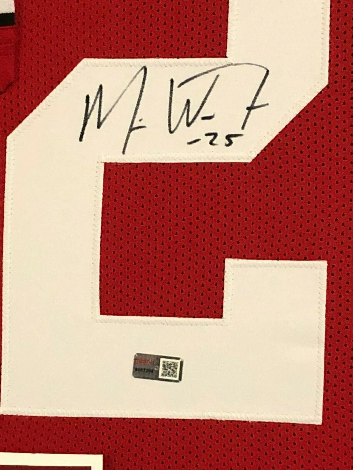 FRAMED OHIO STATE BUCKEYES MIKE WEBER AUTOGRAPHED SIGNED JERSEY TRISTAR HOLO