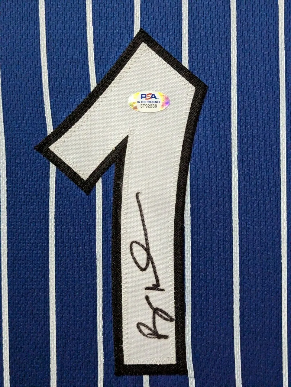 FRAMED ORLANDO MAGIC PENNY HARDAWAY AUTOGRAPHED SIGNED JERSEY PSA COA