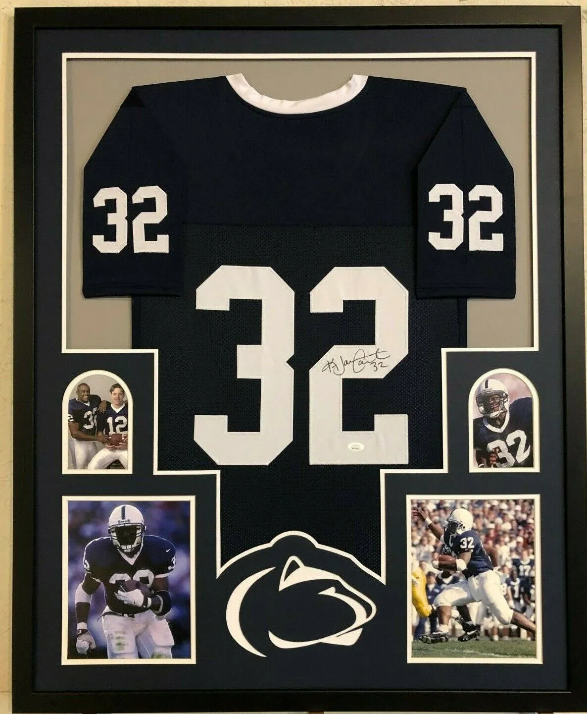 FRAMED PENN STATE KI-JANA CARTER AUTOGRAPHED SIGNED JERSEY JSA COA