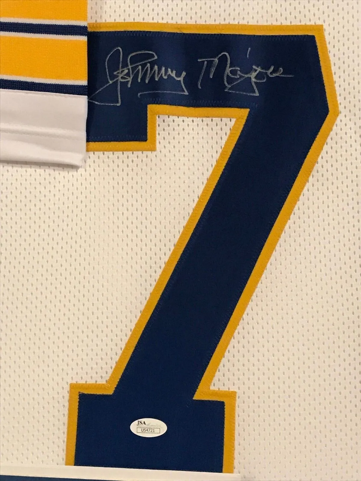 FRAMED PITT PANTHERS JOHNNY MAJORS AUTOGRAPHED SIGNED JERSEY JSA COA