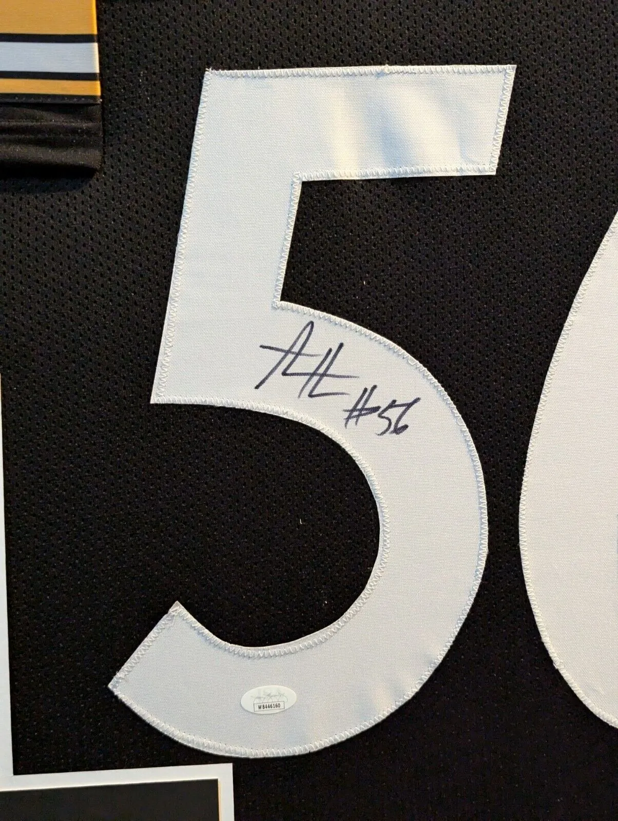 FRAMED PITTSBURGH STEELERS ALEX HIGHSMITH AUTOGRAPHED SIGNED JERSEY JSA COA
