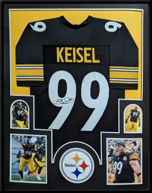 FRAMED PITTSBURGH STEELERS BRETT KEISEL AUTOGRAPHED SIGNED JERSEY JSA COA