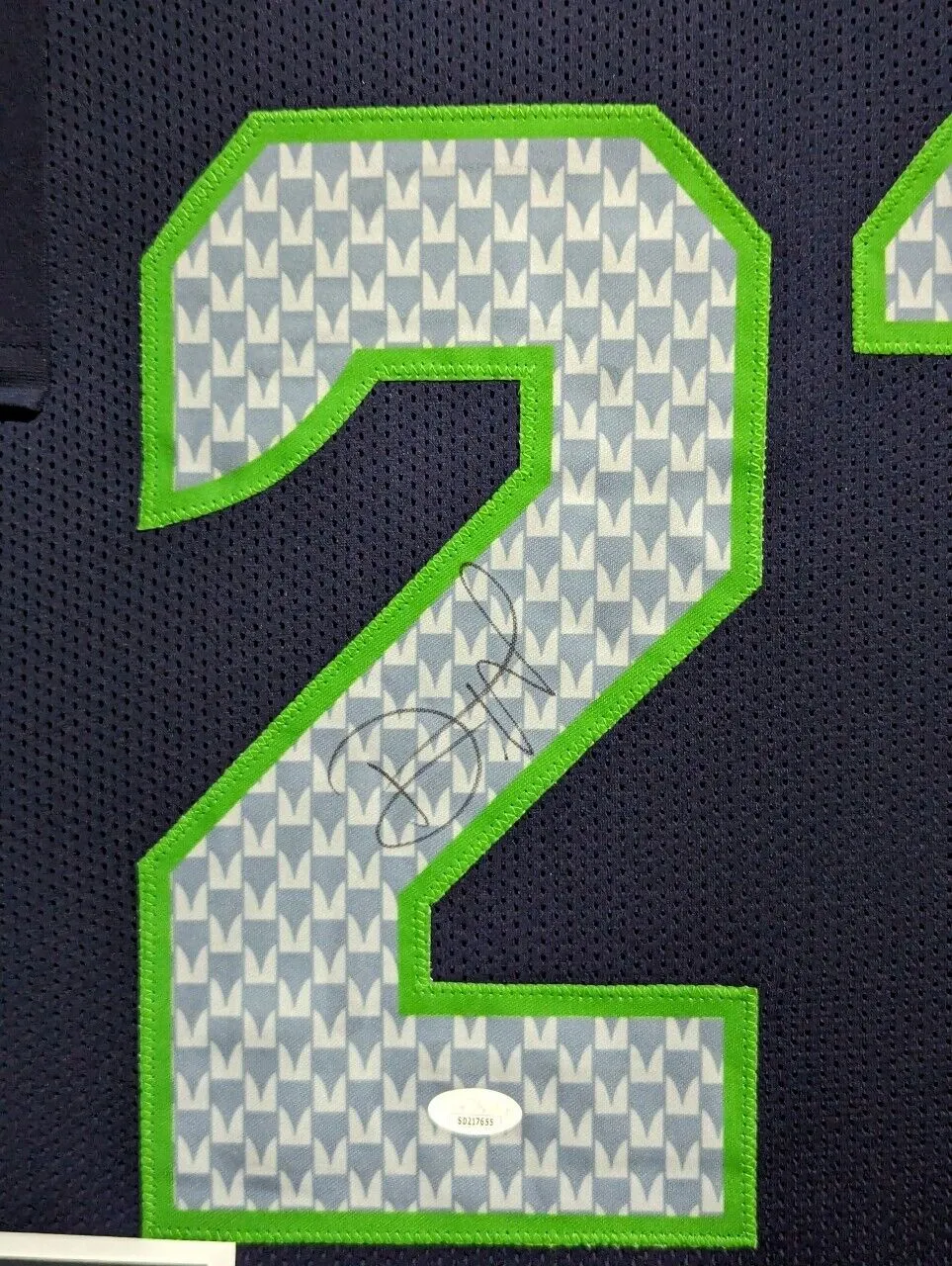 FRAMED SEATTLE SEAHAWKS DEVON WITHERSPOON AUTOGRAPHED SIGNED JERSEY JSA COA