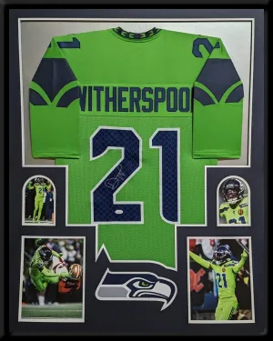FRAMED SEATTLE SEAHAWKS DEVON WITHERSPOON AUTOGRAPHED SIGNED JERSEY JSA COA